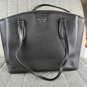 Kate Spade Monet Black Leather Tote